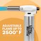 Little Hottie Kitchen Butane Torch – Power Bolt Silver, 6.75" Freestanding Torch with Adjustable 2500°F Flame, Lightweight, Refillable (Butane Gas Not Included)